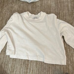 Cropped white cotton citizen long sleeve